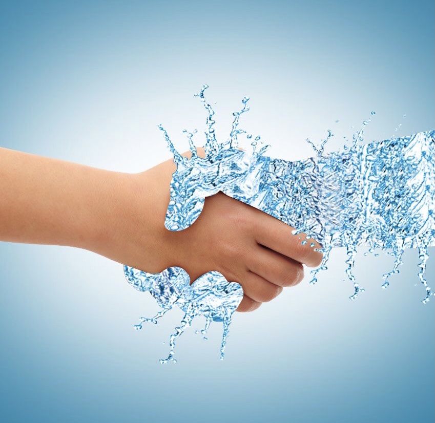 Abstract gradient suggesting a calm water surface